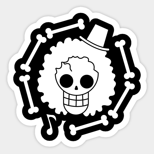 Brook Jolly Roger 2 Sticker by onepiecechibiproject